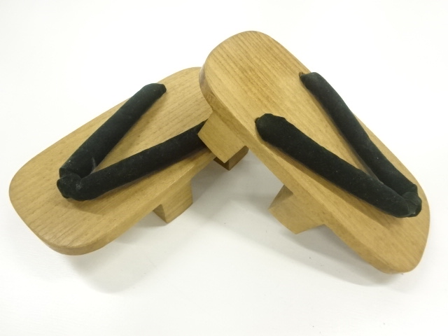 鼻緒ビロード男物桐下駄（23.5センチ）